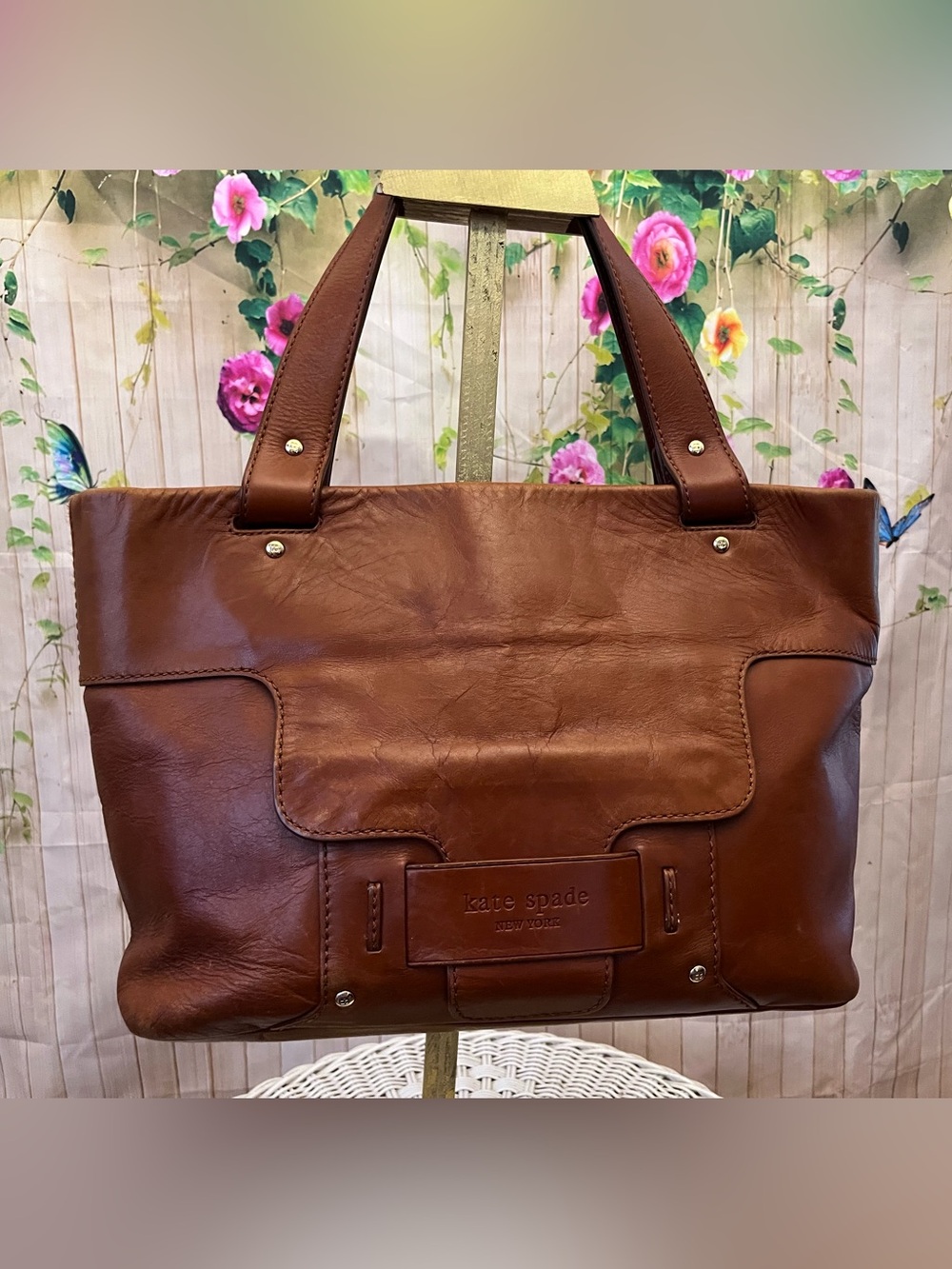 Vintage kate spade Savona Melea Brown Leather Tote